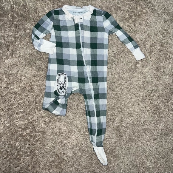 Burt’s Bees Checked Green Baby Sleeper Size 18 Months - Picture 6 of 6
